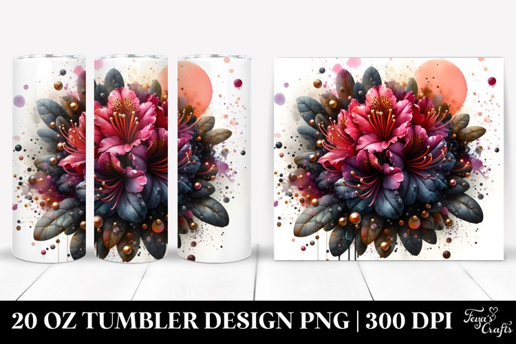 Abstract Shiny Rhododendron | 20 Oz Tumbler example image 1