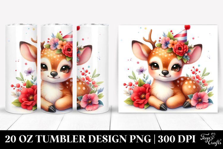 Cute Colorful Baby Deer | 20 Oz Tumbler example image 1