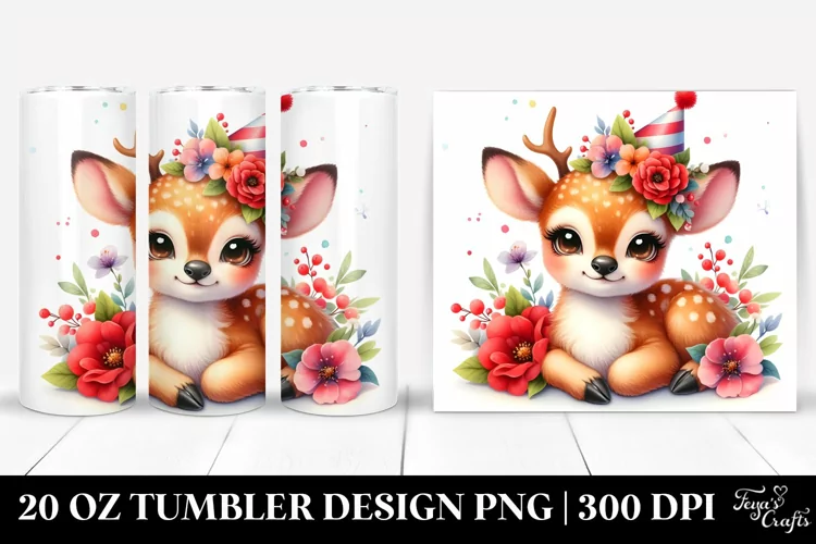 Cute Colorful Baby Deer | 20 Oz Tumbler