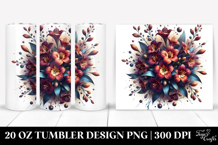 Detailed Glossy Lobelia | 20 Oz Tumbler example image 1