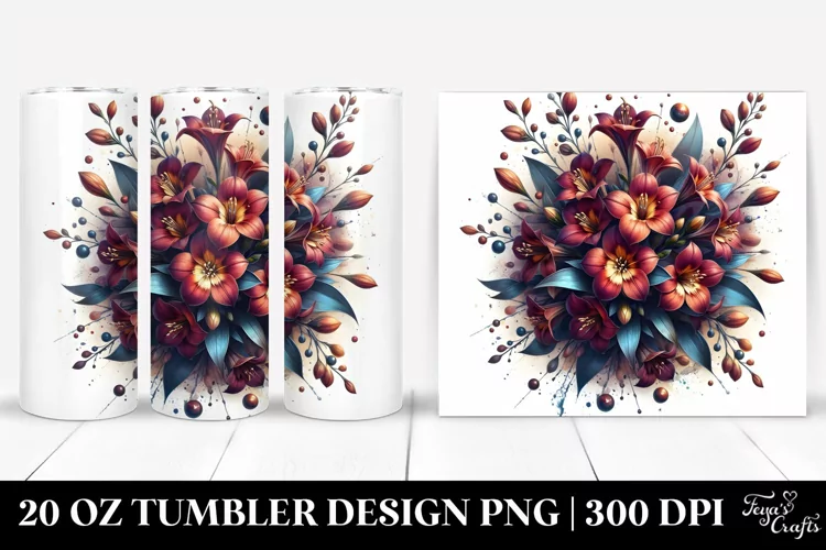 Detailed Glossy Lobelia | 20 Oz Tumbler