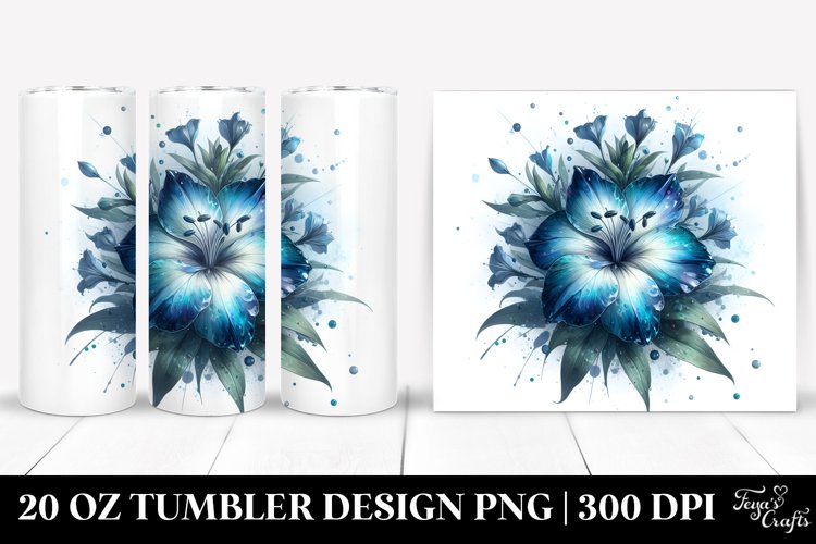 Detailed Glossy Lobelia | 20 Oz Tumbler example image 1