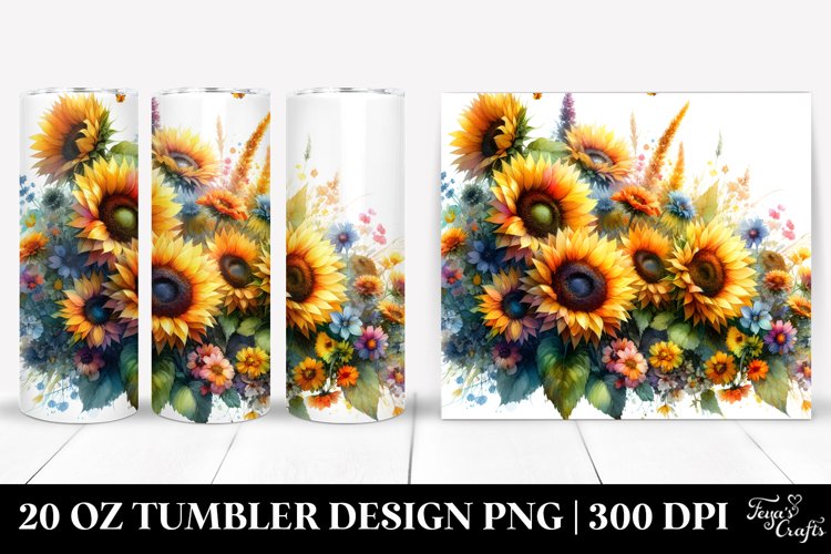 Watercolor Sunflower Clipart Image 16