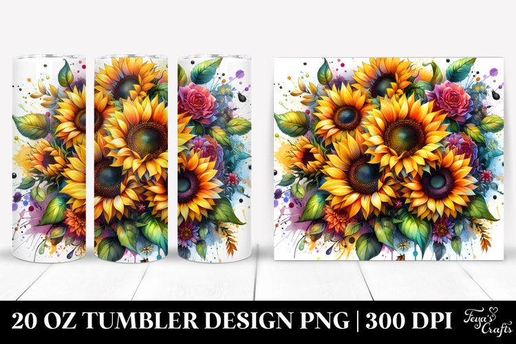 Watercolor Sunflower Clipart Image 15
