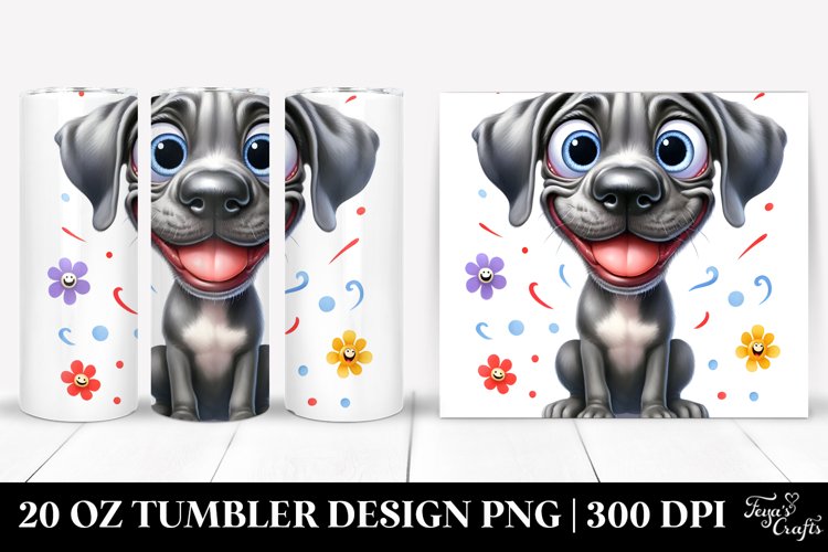 Crazy Looking Great Dane | 20 Oz Tumbler example image 1