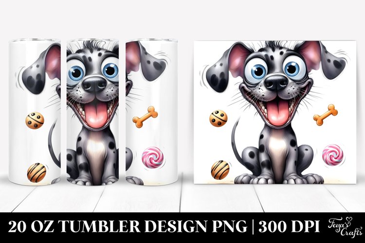Crazy Looking Great Dane | 20 Oz Tumbler example image 1