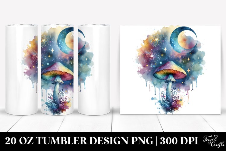 Magical Celestial Mushroom 20 Oz Tumbler example image 1