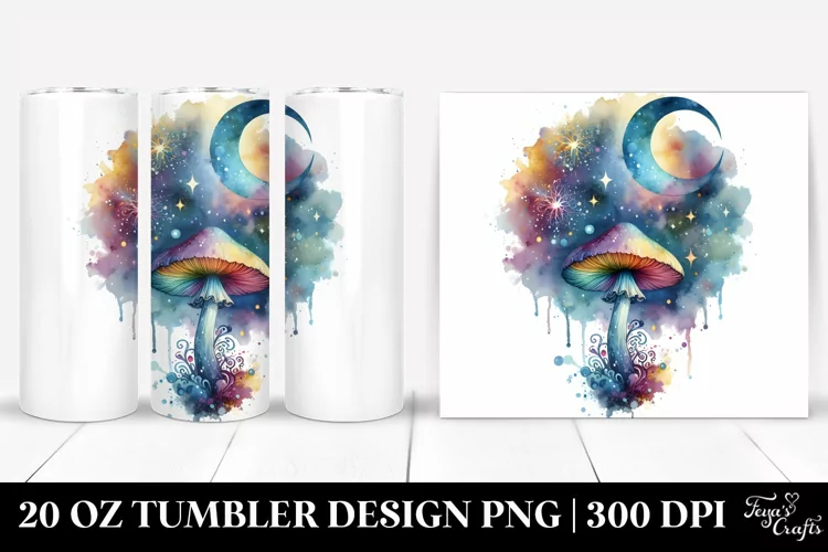 Magical Celestial Mushroom 20 Oz Tumbler