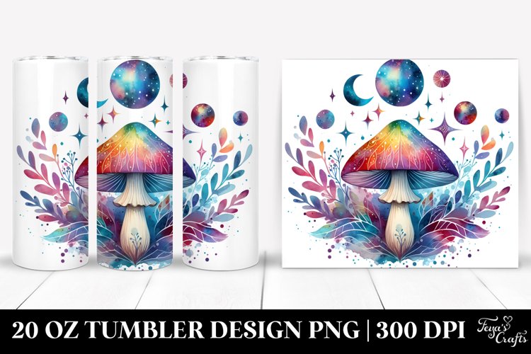 Magical Celestial Mushroom 20 Oz Tumbler example image 1