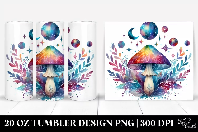 Magical Celestial Mushroom 20 Oz Tumbler