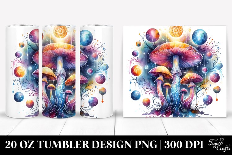 Magical Celestial Mushroom Sublimation Clipart