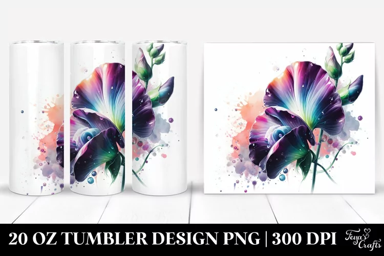 20 Oz Tumbler Sublimation | Shiny Sweet Pea