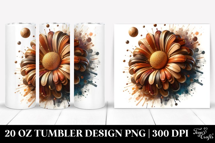 Shiny Gerbera Stained Tumbler example image 1