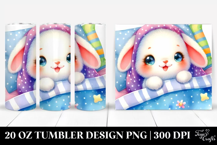 Colorful Rabbit Bed | 20 oz Tumbler