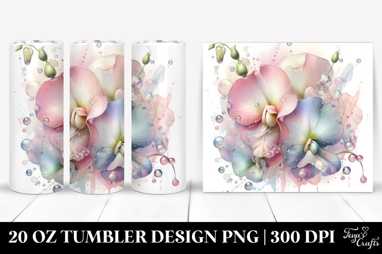 Glossy Sweet Pea Material Splash 20 Oz Tumbler example image 1