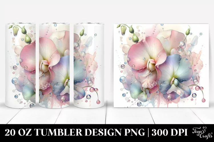 Glossy Sweet Pea Material Splash 20 Oz Tumbler