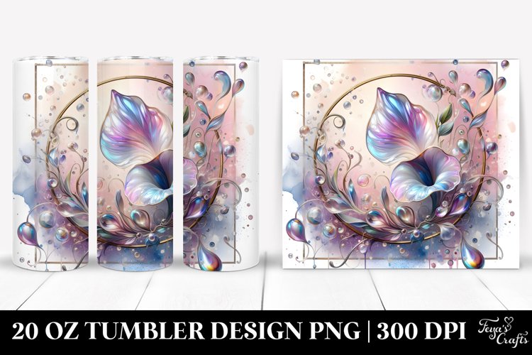 Glossy Sweet Pea Material Splash 20 Oz Tumbler example image 1