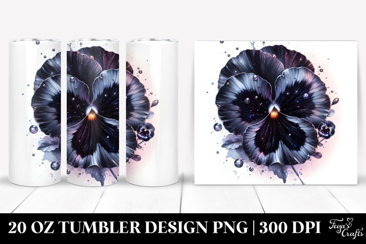 splash Pansy Metallic Tumbler example image 1