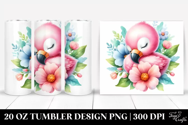 Colorful Baby Flamingo | 20 Oz Tumbler