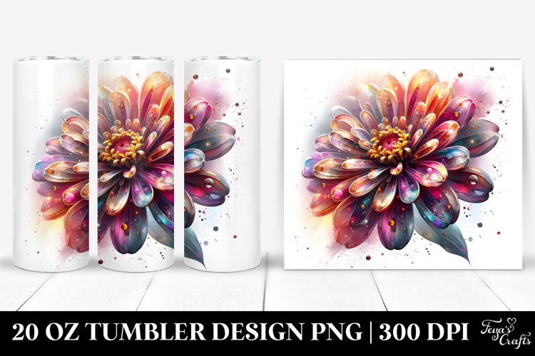 Abstract Zinnia | 20 Oz Tumbler example image 1