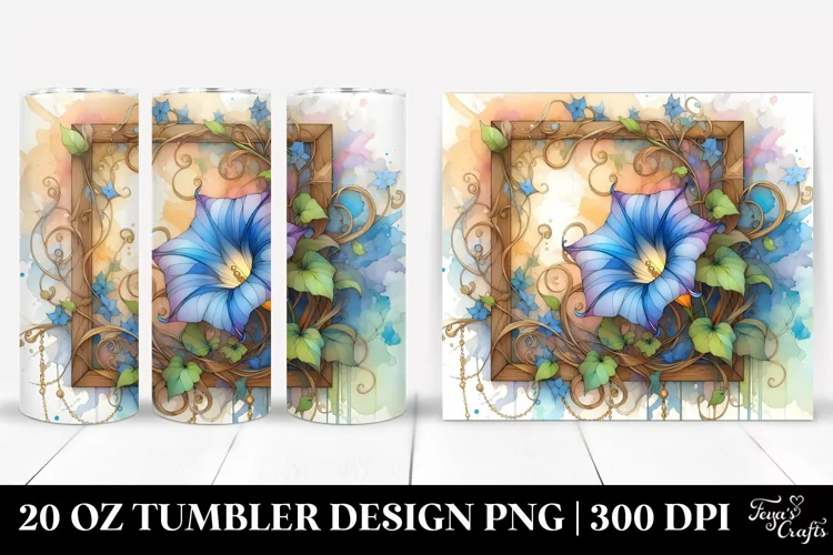 Abstract Pastel Wooden Small Stained Morning Glory,