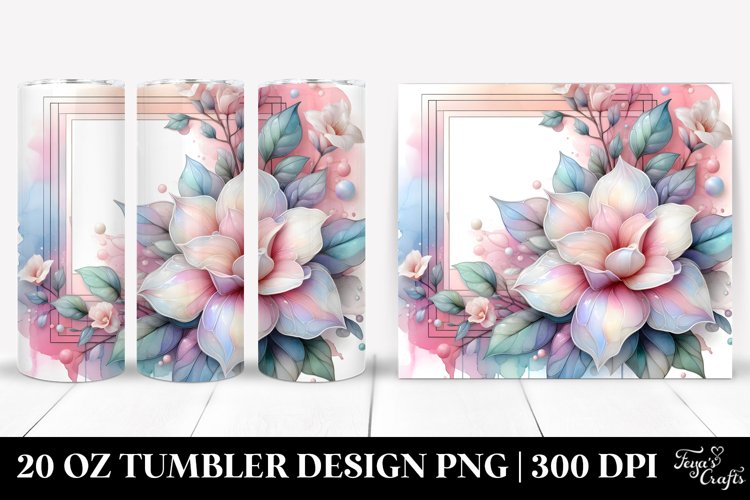 Shiny Gardenia Material Splash 20 Oz Tumbler example image 1