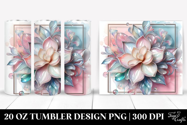 Shiny Gardenia Material Splash 20 Oz Tumbler example image 1