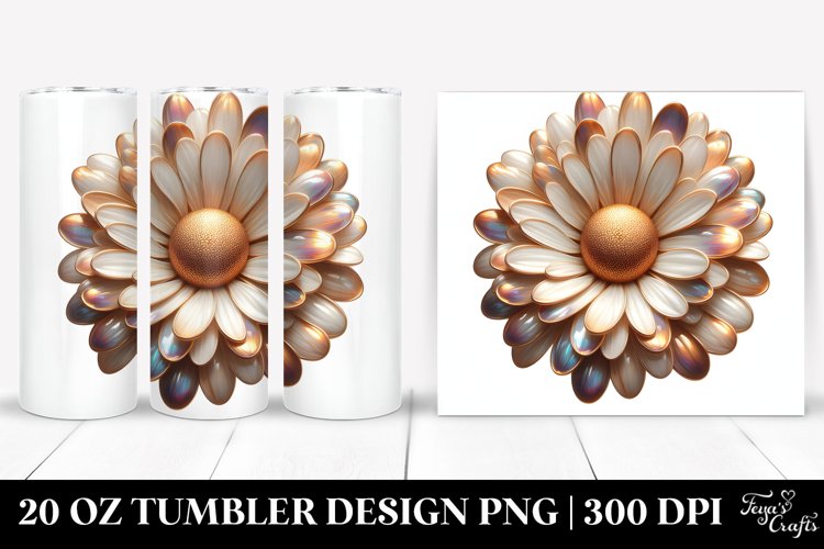 Glossy Daisy Watercolor | 20 Oz Tumbler example image 1