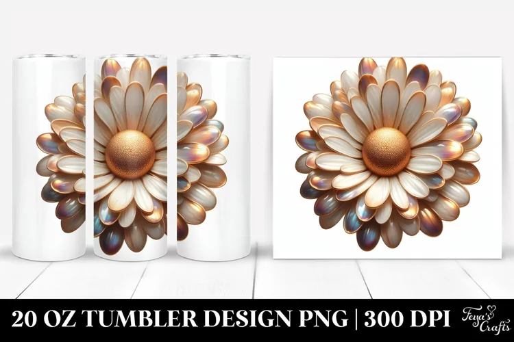 Glossy Daisy Watercolor | 20 Oz Tumbler