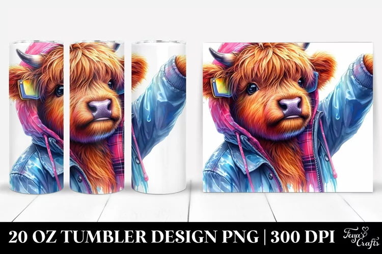 Baby Highlandcow with Cool Haircut 20 Oz Tumbler