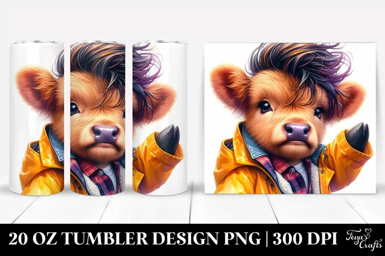 Baby Highlandcow with Cool Haircut 20 Oz Tumbler