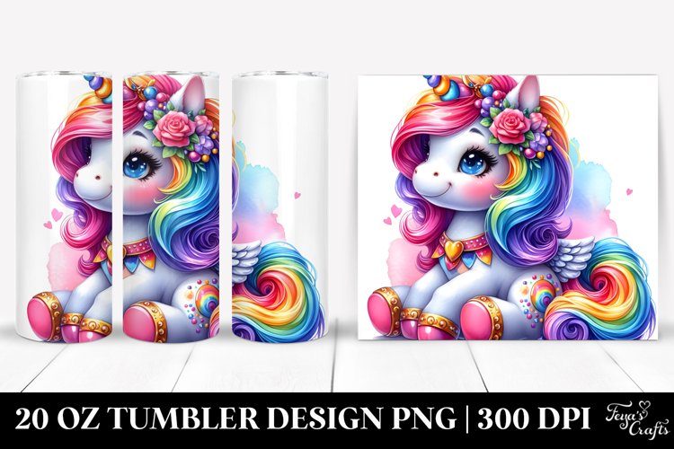 Cute Baby Unicorn 20 oz Tumbler