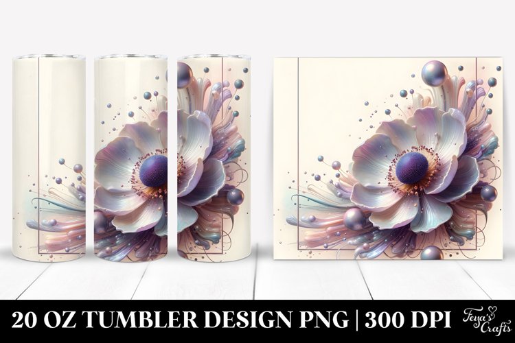 Abstract Pastel Glossy Anemone, Transparent 20 Oz Tumbler