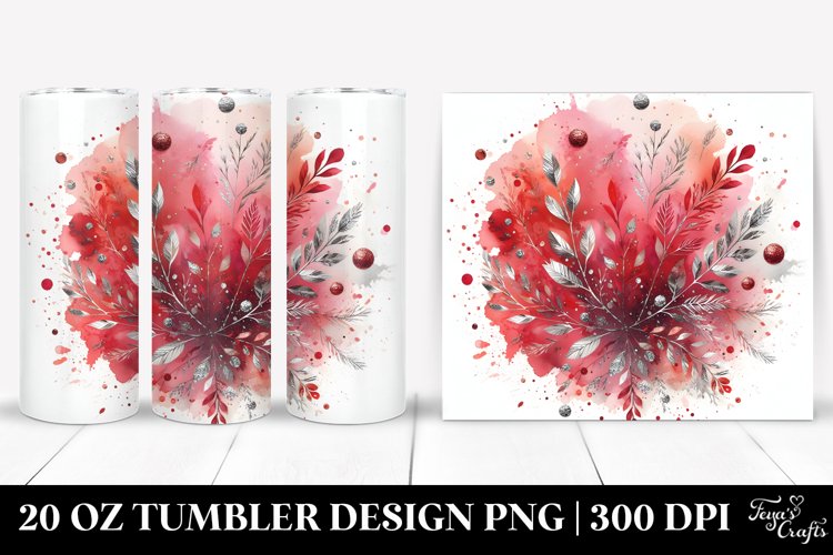 Colorful Redish Watercolor | 20 oz Tumbler example image 1