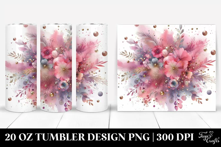 Colorful Pinkish Metallic Splash | 20 Oz Tumbler