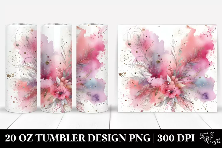 Colorful Pinkish Metallic Splash | 20 Oz Tumbler