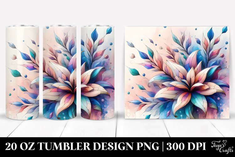 Abstract Pastel Wooden Small Stained Lobelia, Transparent