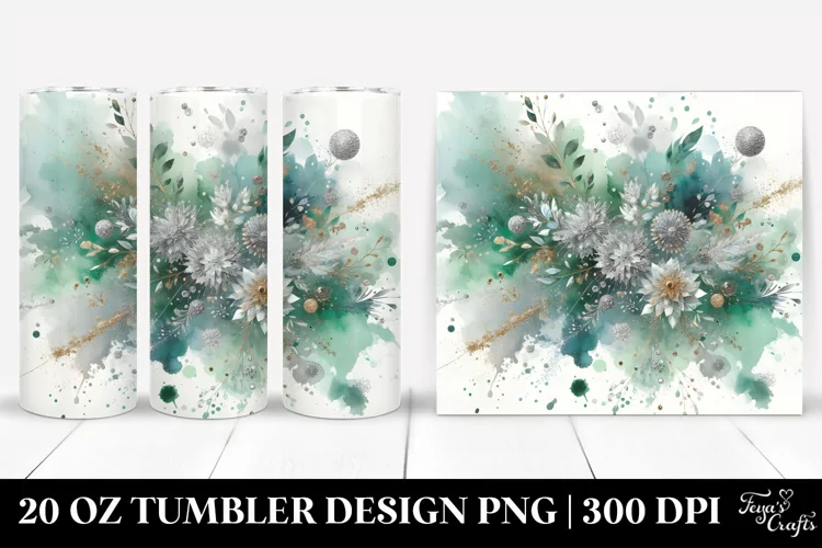 Colorful Greenish Silver Foil | 20 Oz Tumbler