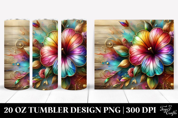 Petunia on Wooden Background | 20 Oz Tumbler