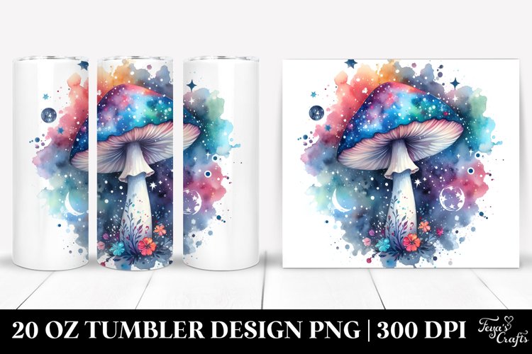 Colorful Magical Mushroom | 20 Oz Tumbler example image 1