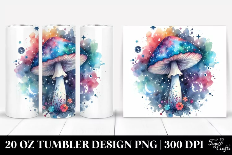 Colorful Magical Mushroom | 20 Oz Tumbler