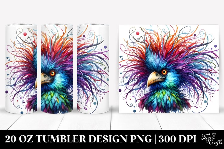 Vibrant Megapode with Crazy Hair PNG example image 1