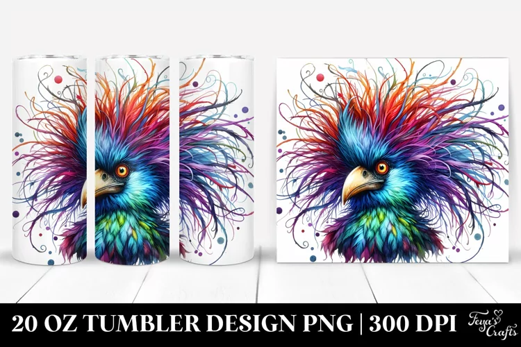 Vibrant Megapode with Crazy Hair PNG