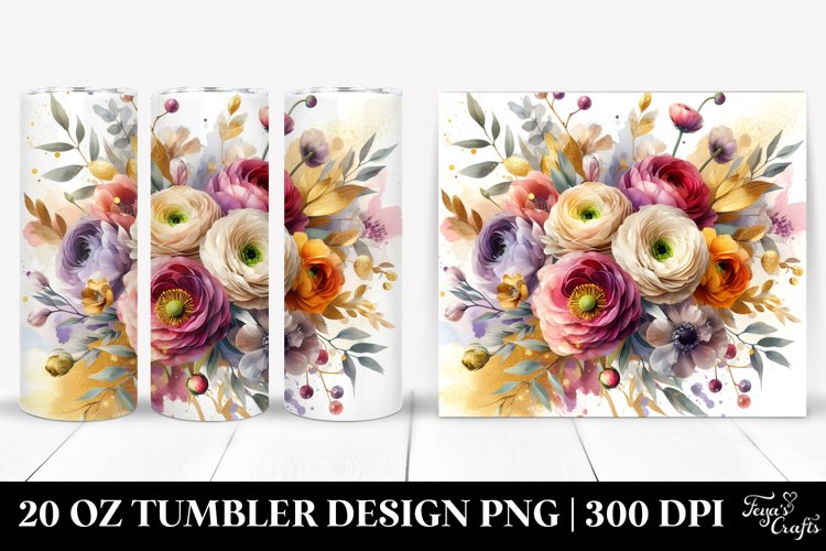 Colorful Abstract Bouquet | 20 Oz Tumbler