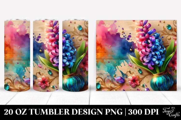 -Like Hyacinth Splash | 20 Oz Tumbler example image 1