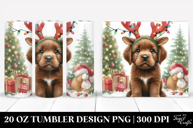 Expressive Chesapeake Bay Retriever in Christmas Attire
