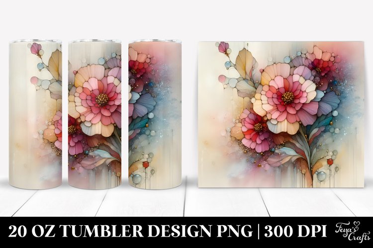 abstract Pastel Wooden Stained Carnation Watercolor Splash