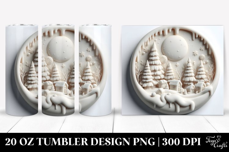 Delightful Martzipan Winter Scene 20 Oz Tumbler
