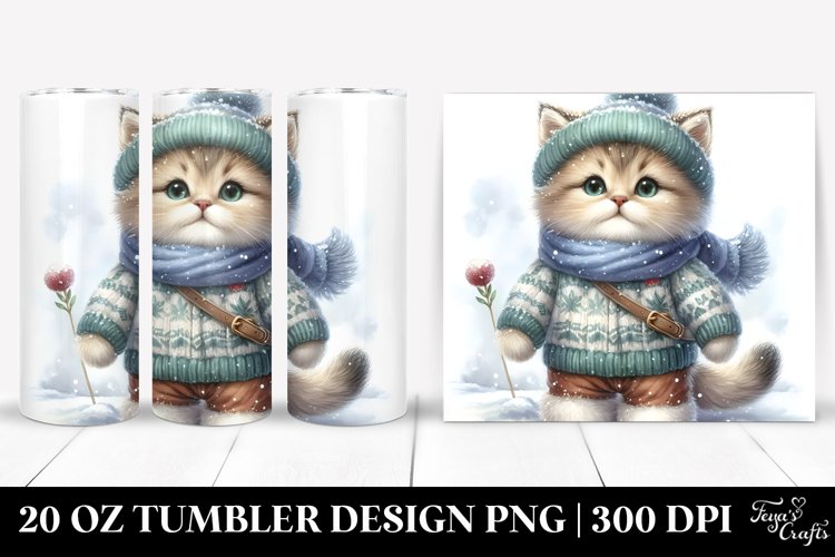 Winter Baby Cat Tumbler | 20 oz Tumbler