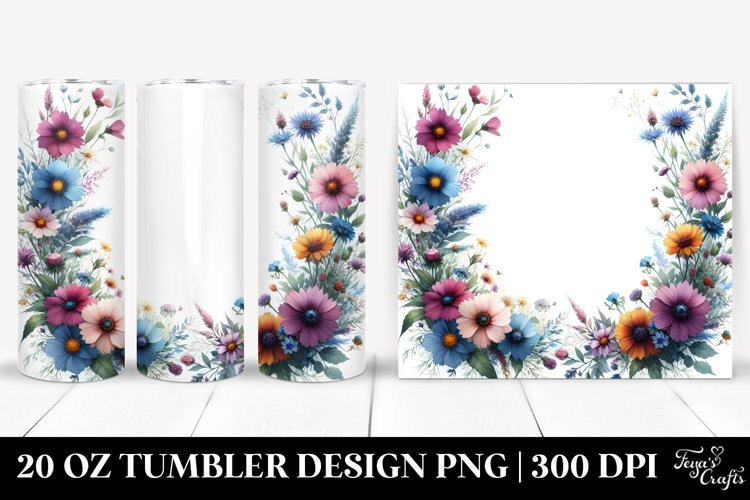 Wild Flowers Vibrant Horizontal Frame 20 Oz Tumbler